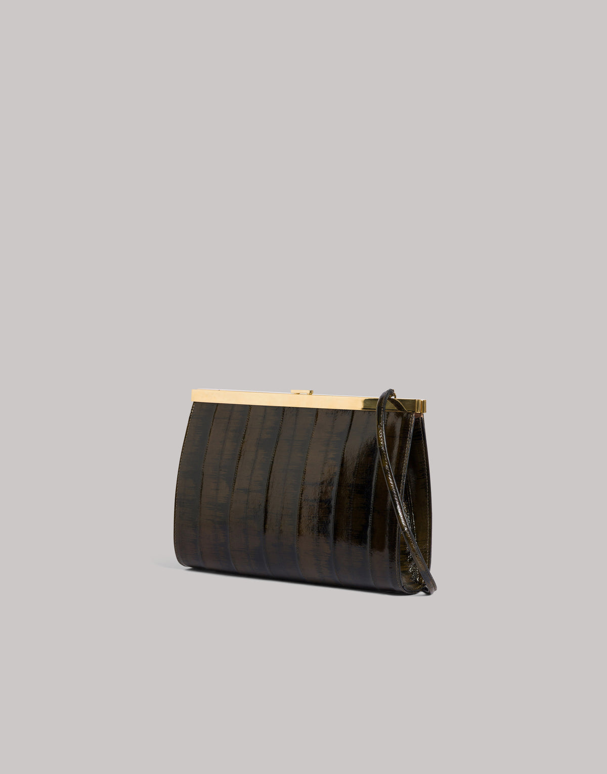 Clutch aus dunkelgrünem Aalleder Grün Alberta Ferretti Boutique Online 3