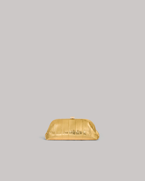 Mini Eel Leather Pouch Gold Alberta Ferretti Boutique Online 0