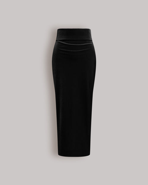 Velvet midi skirt Black Alberta Ferretti Boutique Online 0