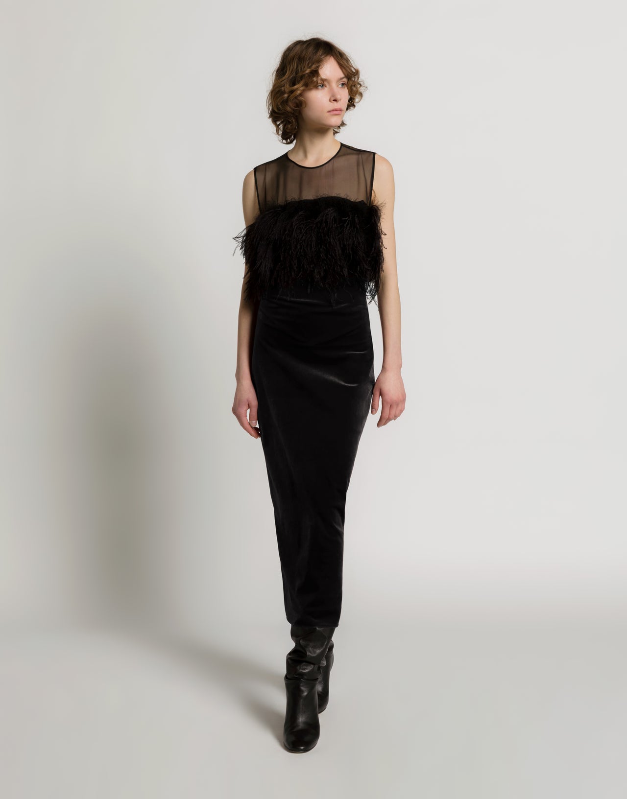 Midirock aus Samt 黑色 Alberta Ferretti Boutique Online 2