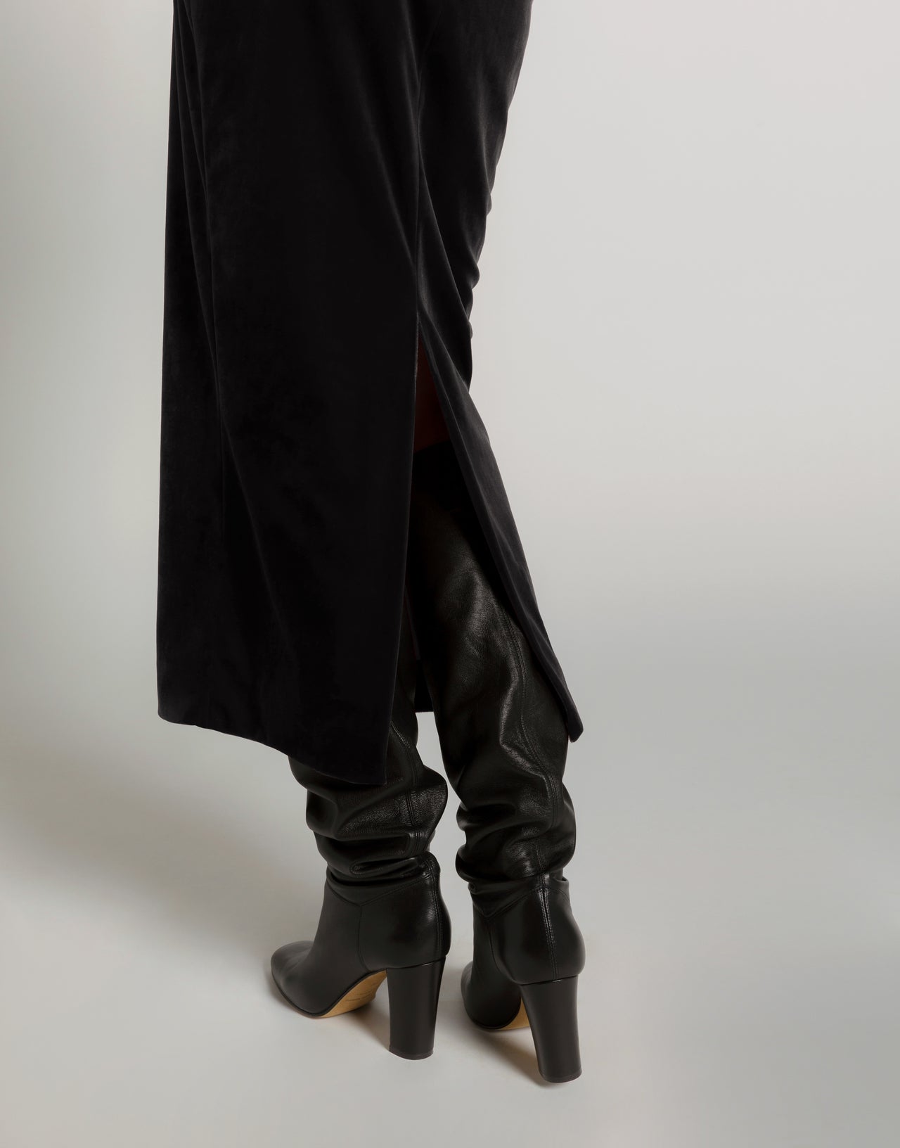 Midirock aus Samt 黑色 Alberta Ferretti Boutique Online 4
