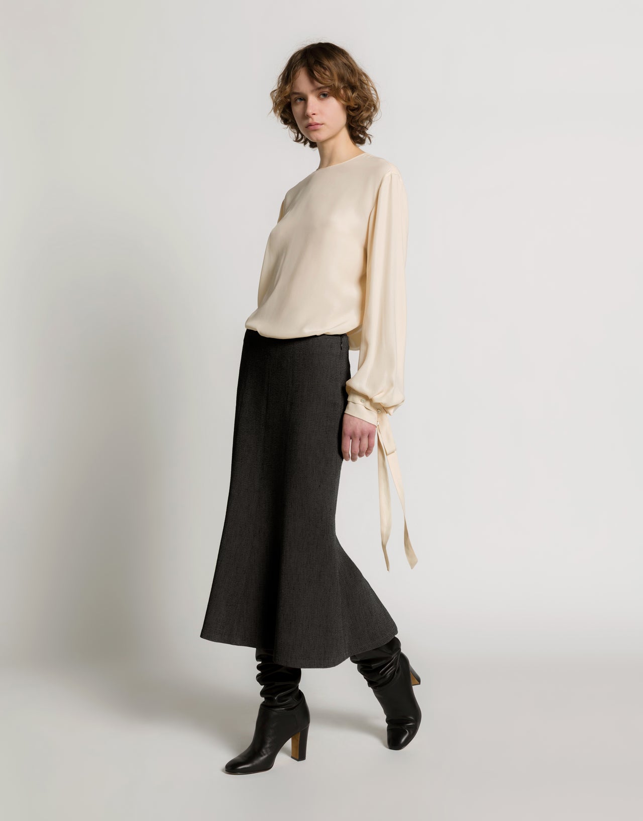 Flared midi skirt グレイ Alberta Ferretti Boutique Online 2