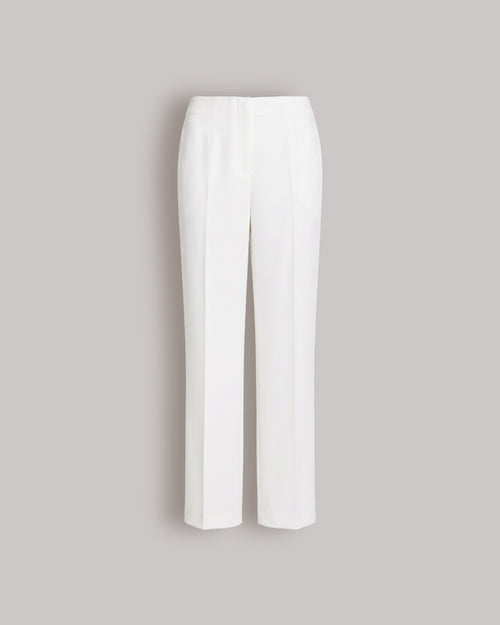 Straight-leg trousers in Enver satin White Alberta Ferretti Boutique Online 0