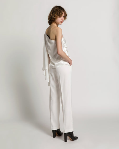 Straight-leg trousers in Enver satin