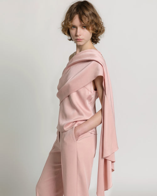 Straight-leg trousers in Enver satin