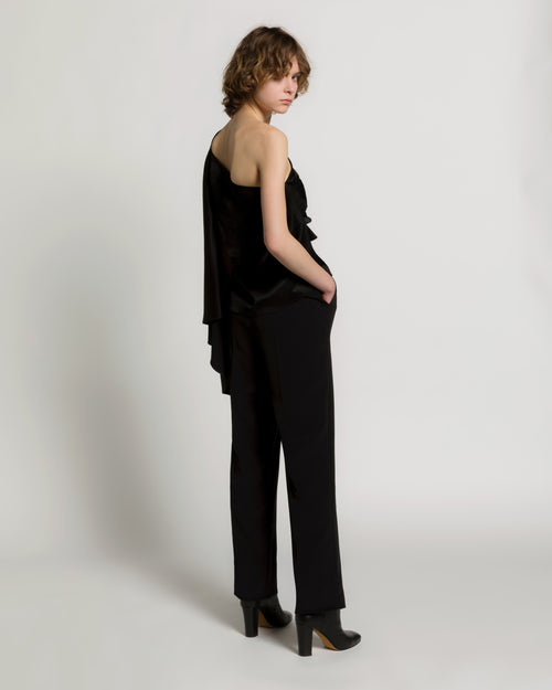 Straight-leg trousers in Enver satin