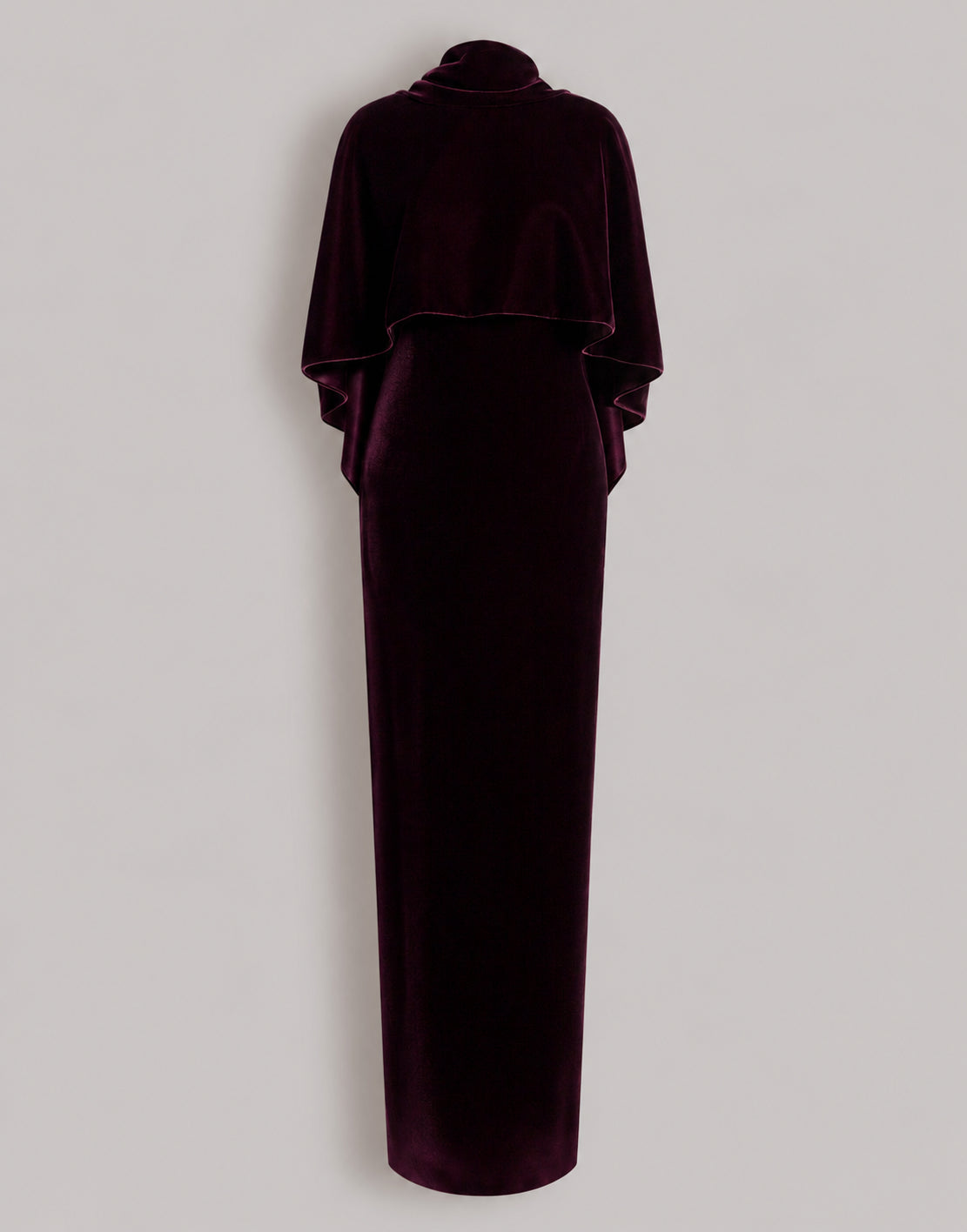 Velvet evening dress with capelet 紫色 Alberta Ferretti Boutique Online 1