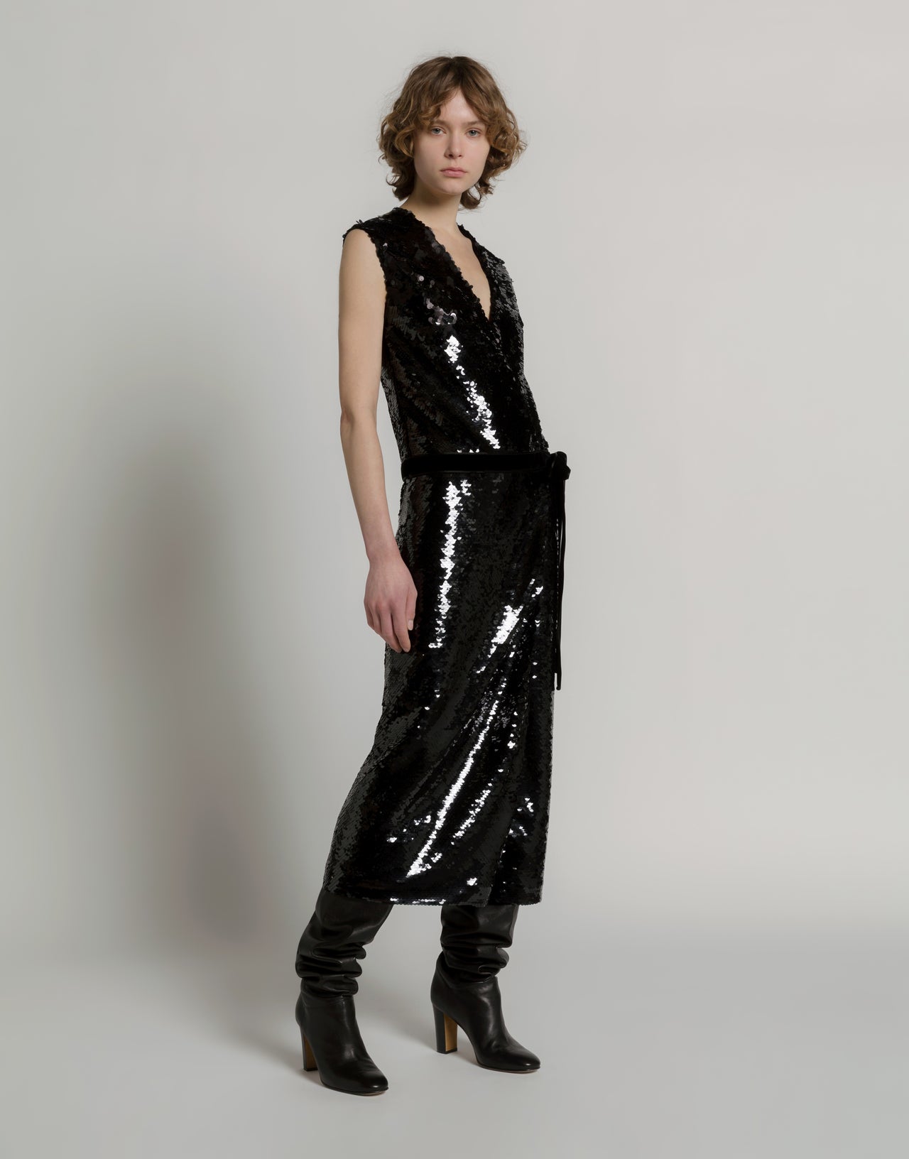 Sequin midi dress Black Alberta Ferretti Boutique Online 2