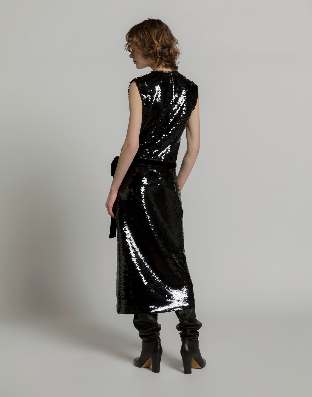 Sequin midi dress Black Alberta Ferretti Boutique Online 3