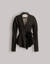 Taillierte Jacke mit Schleife