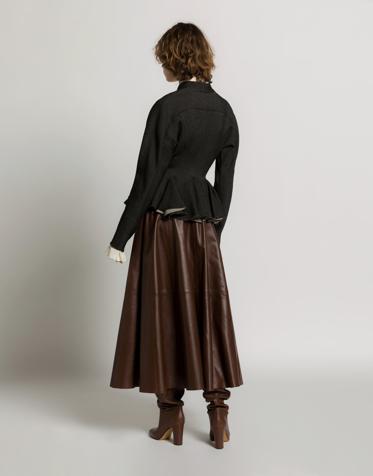 Fitted jacket with bow 灰色 Alberta Ferretti Boutique Online 3