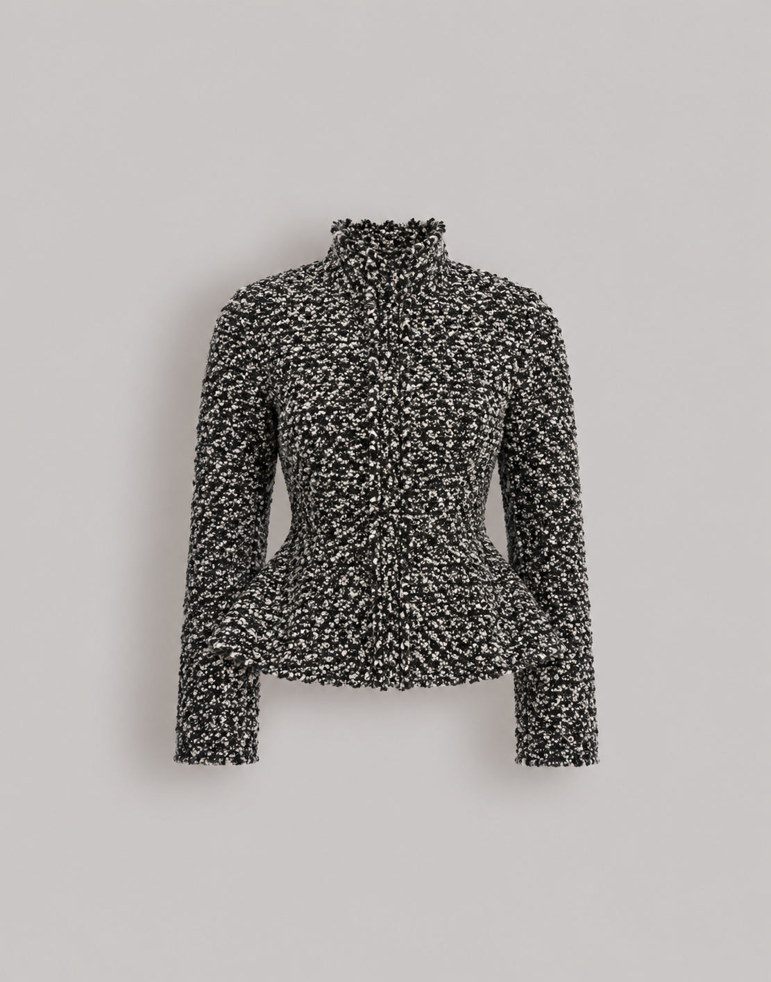 Fitted Bouclé Jacket Black Alberta Ferretti Boutique Online 4