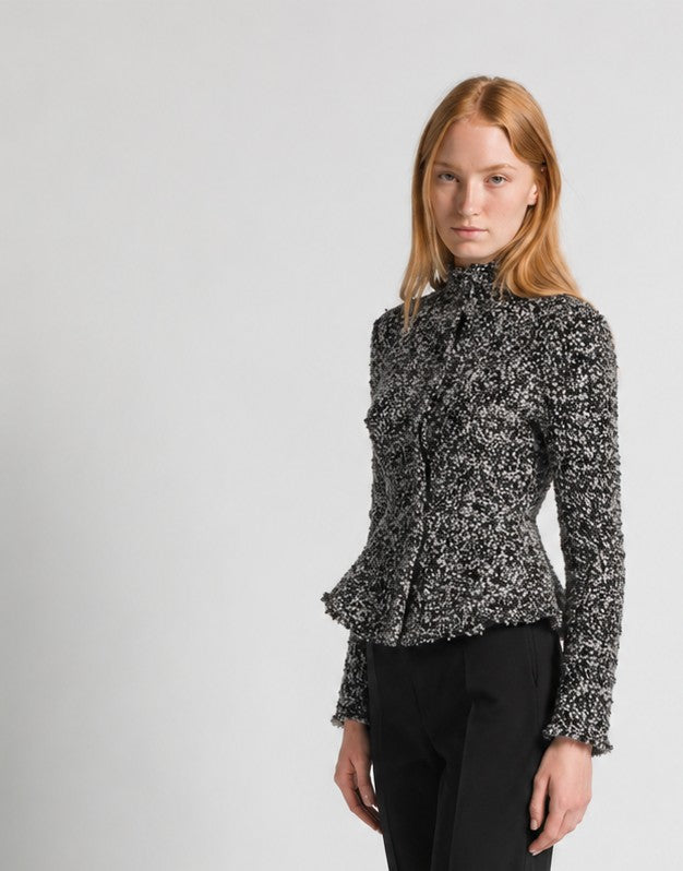 Fitted Bouclé Jacket Black Alberta Ferretti Boutique Online 1
