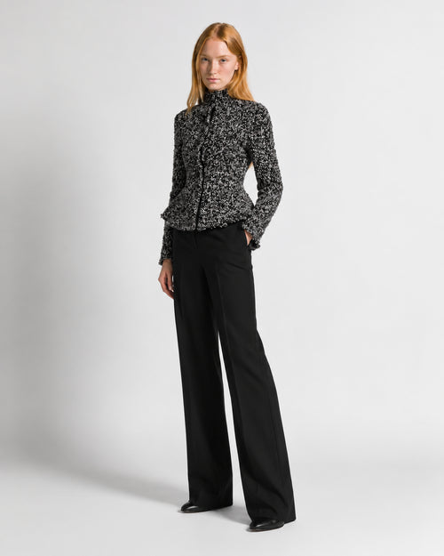 Fitted Bouclé Jacket Black Alberta Ferretti Boutique Online 1
