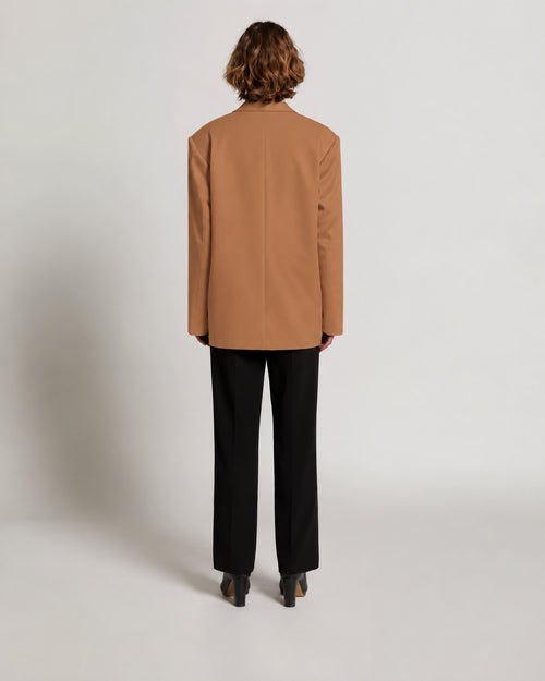 Enver satin double-breasted jacket