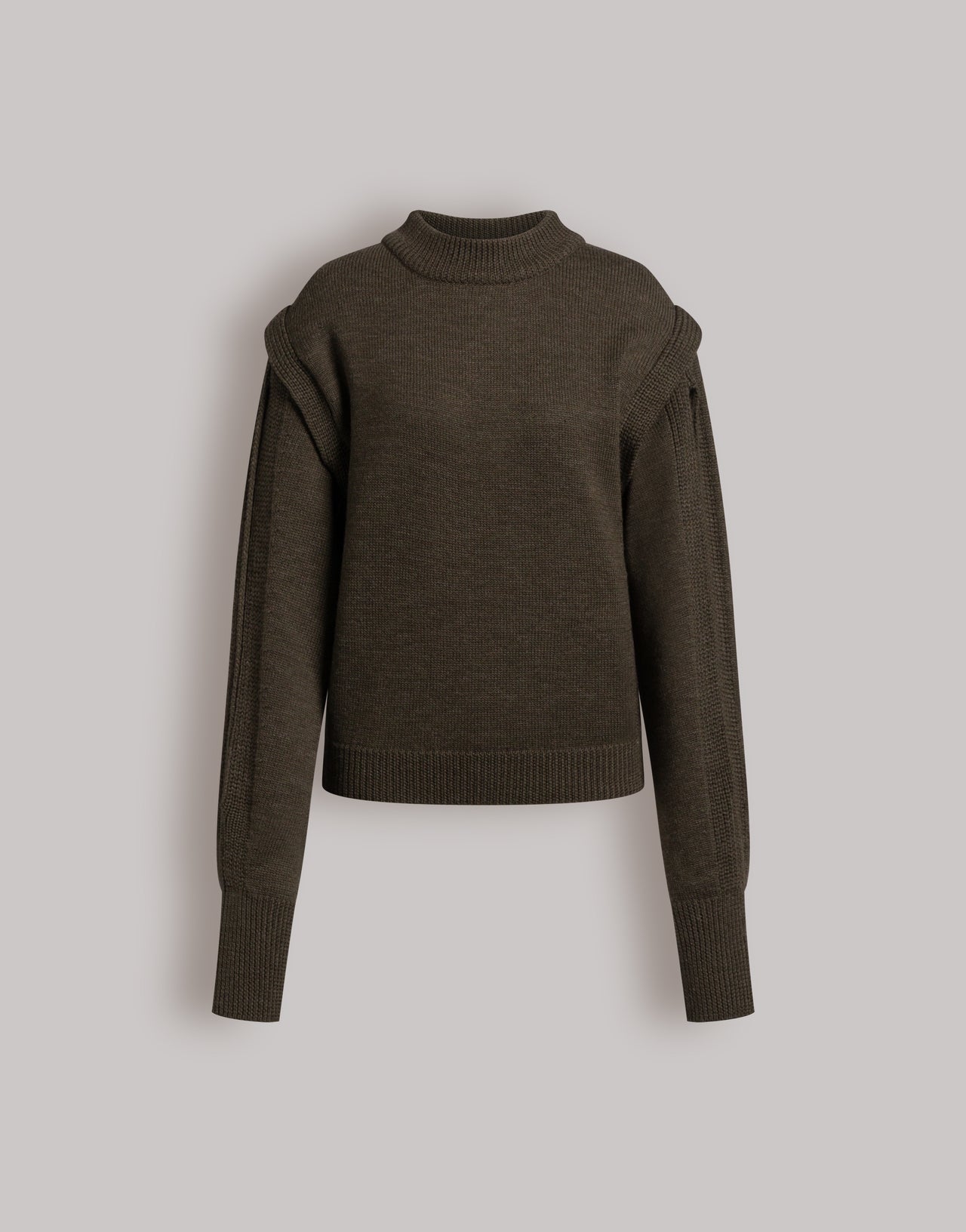 Extrafine merino wool sweater with sleeve cutouts Green Alberta Ferretti Boutique Online 1