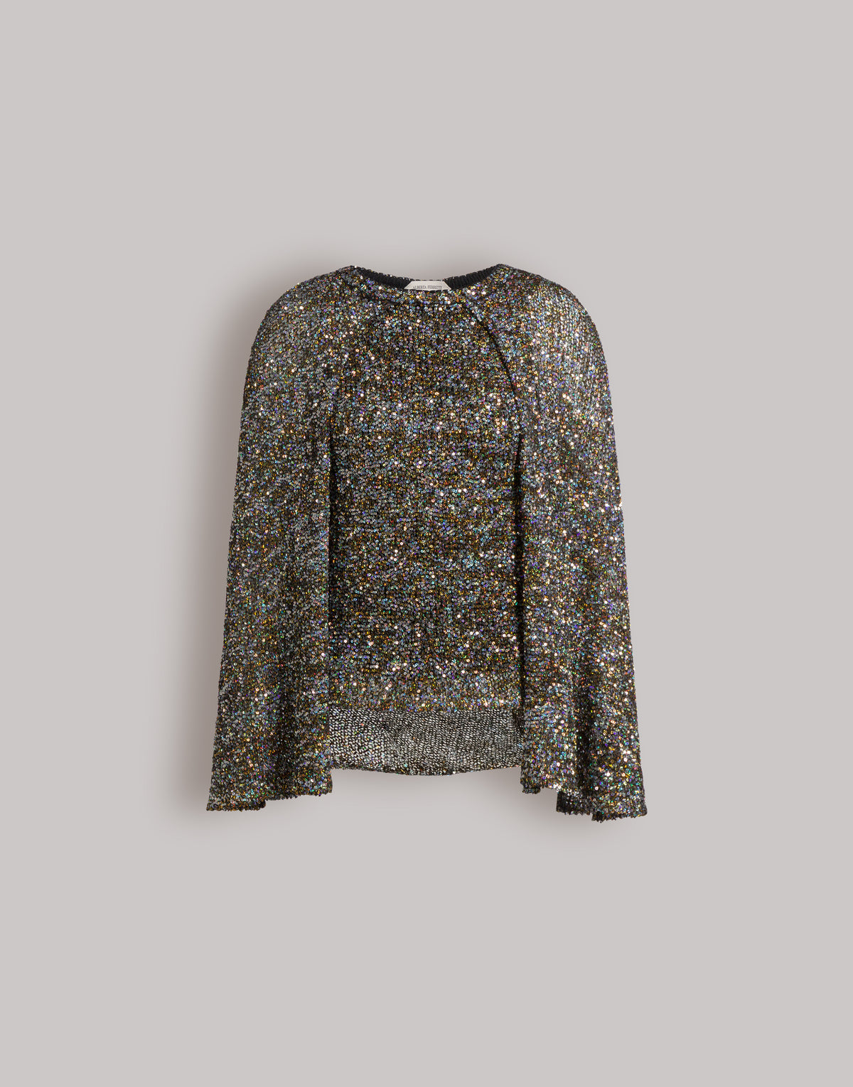 Cape-Top aus multicoloren Pailletten Silber Alberta Ferretti Boutique Online 1