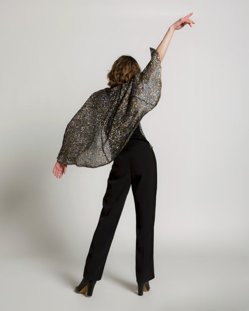 Sequined cape-style top
