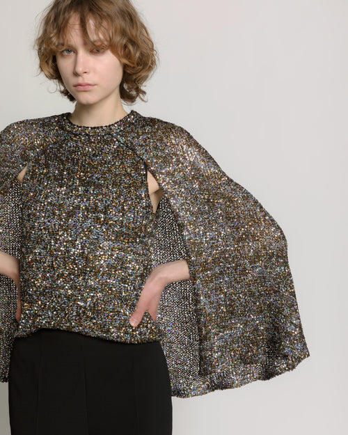 Sequined cape-style top