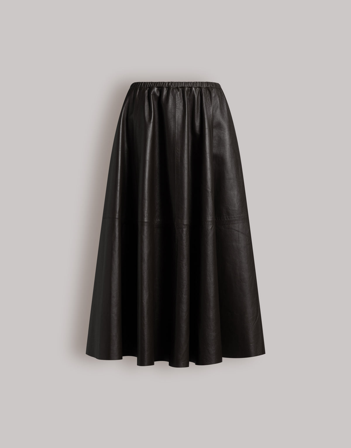 Wide soft leather skirt Black Alberta Ferretti Boutique Online 1