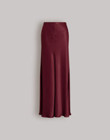 Shiny satin skirt