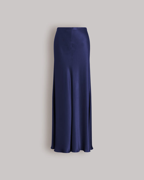 Shiny satin skirt Blue Alberta Ferretti Boutique Online 0