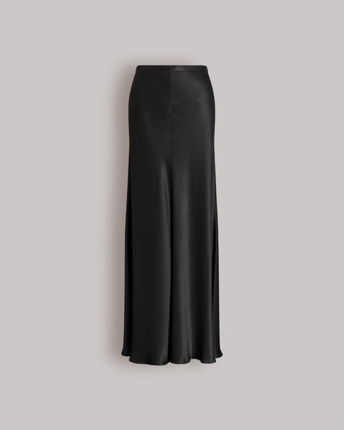 Shiny satin skirt Black Alberta Ferretti Boutique Online 0
