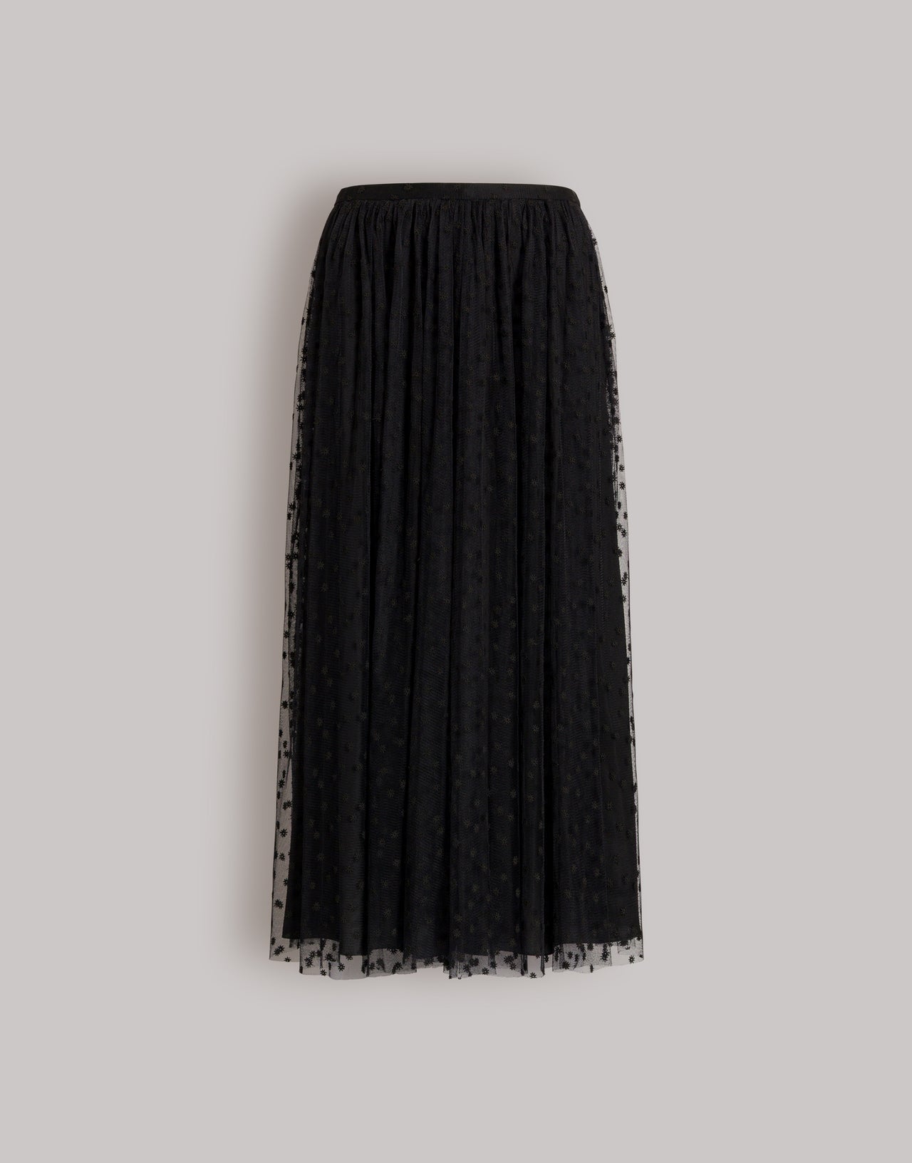 Polka-dot tulle midi skirt Black Alberta Ferretti Boutique Online 1