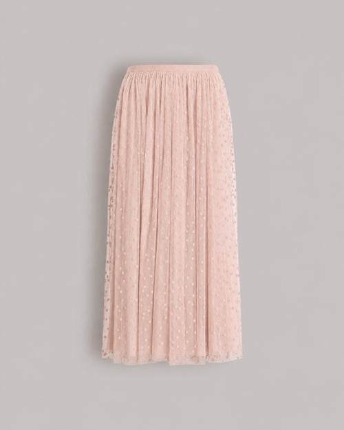 Polka-dot tulle midi skirt Pink Alberta Ferretti Boutique Online 0