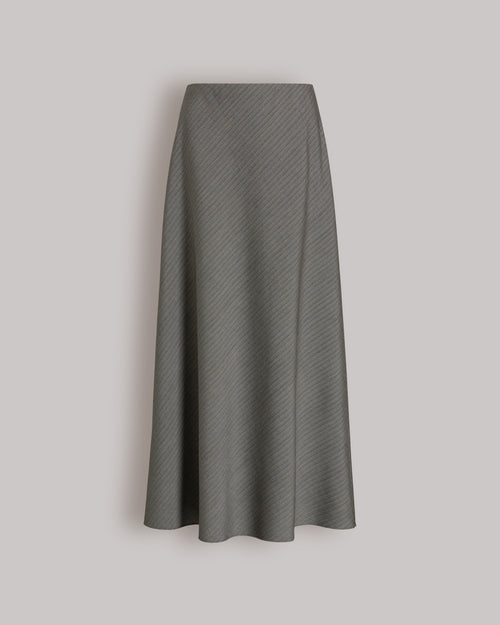 Grey A-line skirt with herringbone weave Grey Alberta Ferretti Boutique Online 0