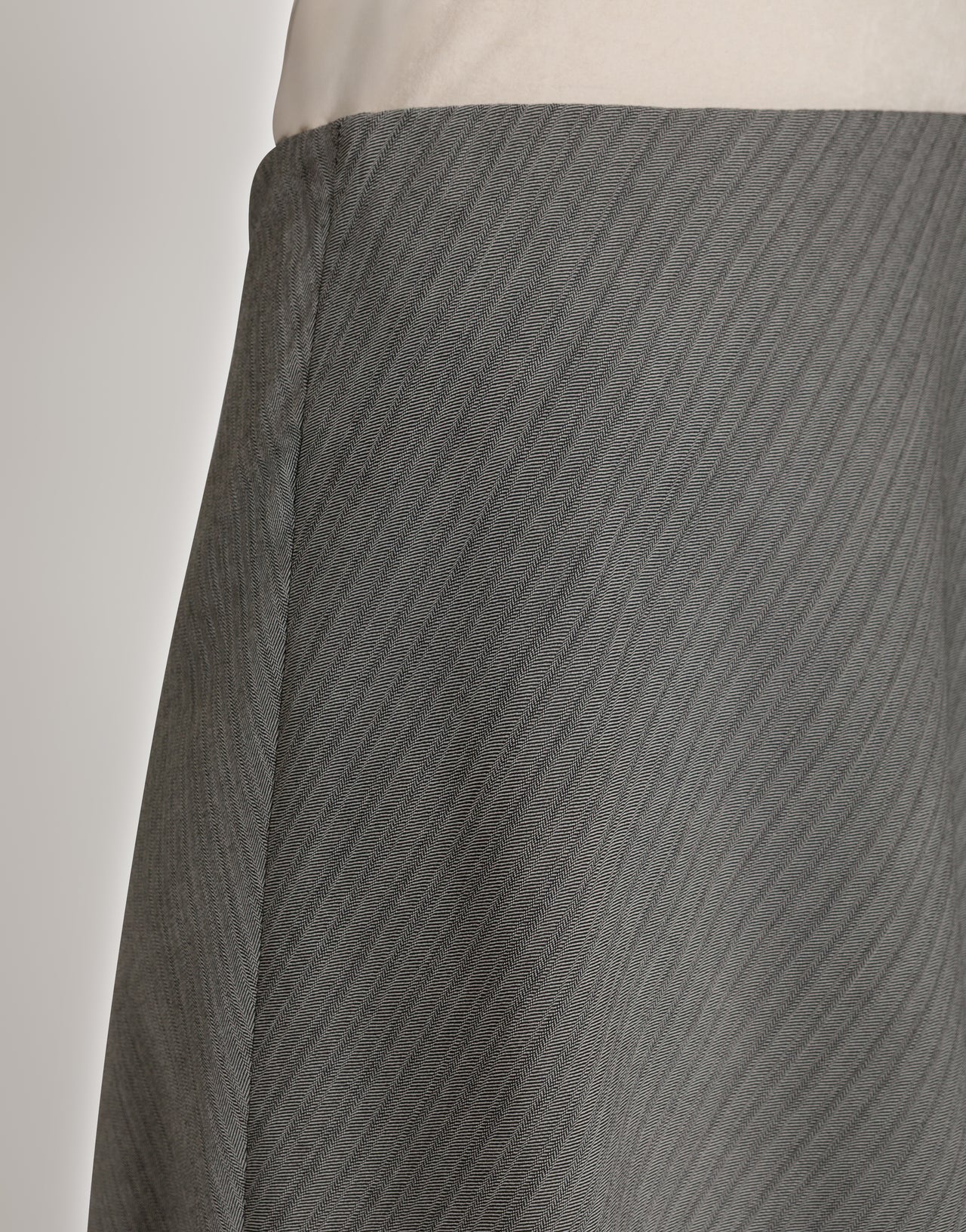 Grey A-line skirt with herringbone weave Grey Alberta Ferretti Boutique Online 4