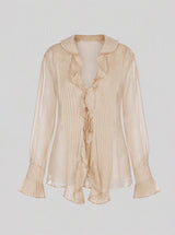 Camicia in chiffon di seta