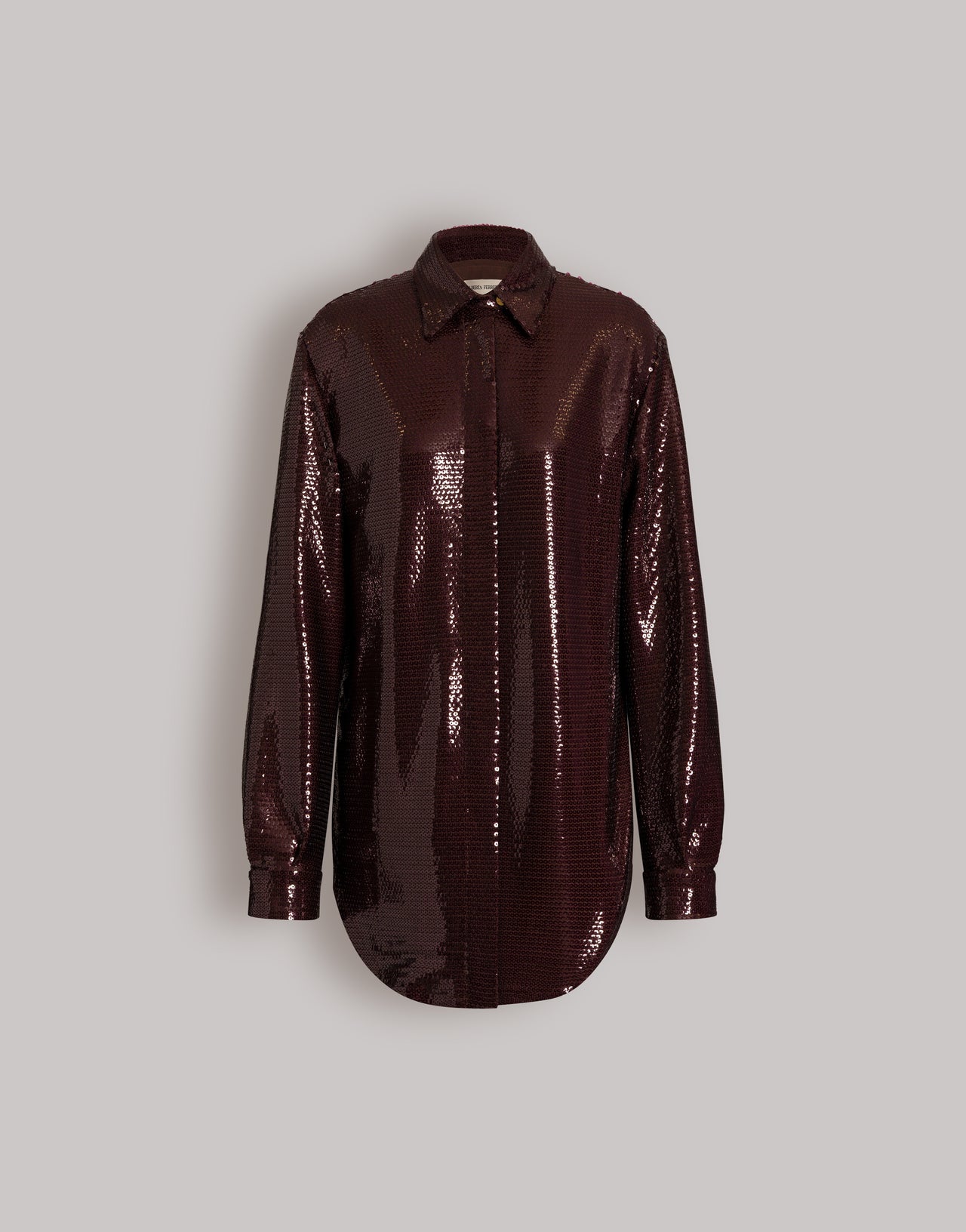Glossy sequin shirt ブラウン Alberta Ferretti Boutique Online 1
