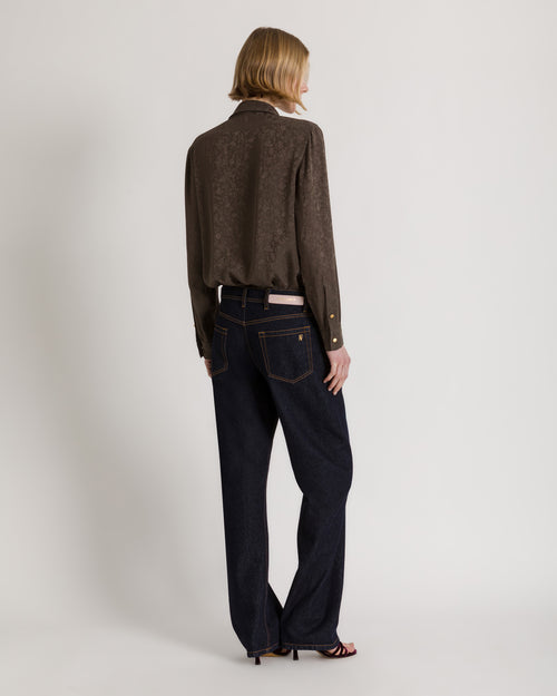 Floral jacquard shirt
