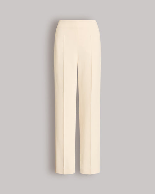 Straight cigarette trousers with front crease Ivory Alberta Ferretti Boutique Online 0