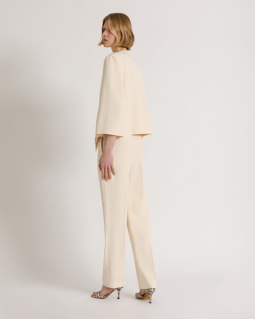 Straight cigarette trousers with front crease