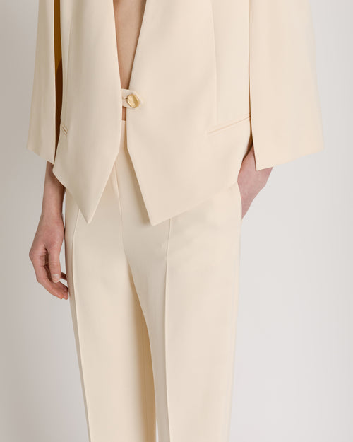 Straight cigarette trousers with front crease