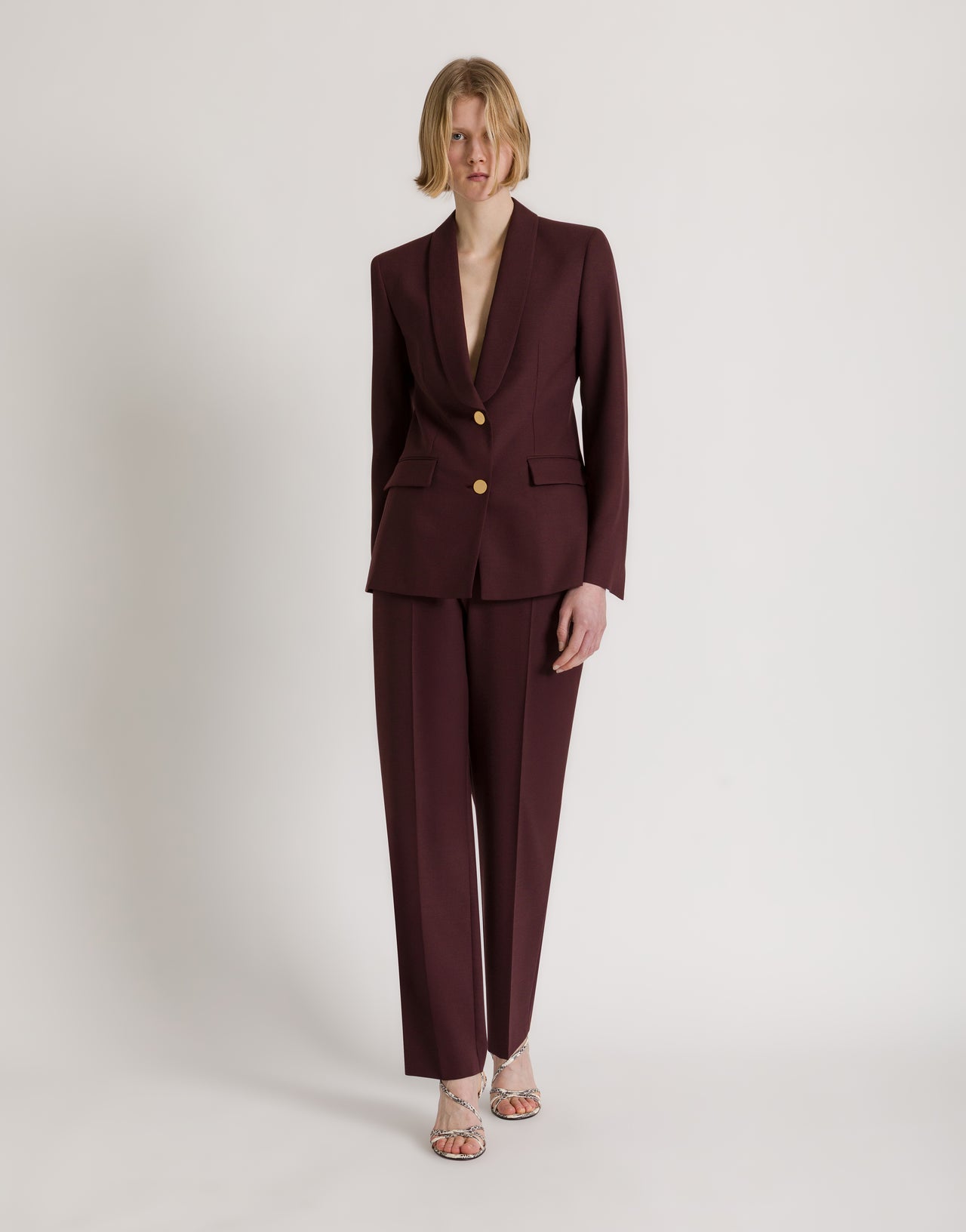 Pantalones clásicos de pernera recta Rojo Alberta Ferretti Boutique Online 2