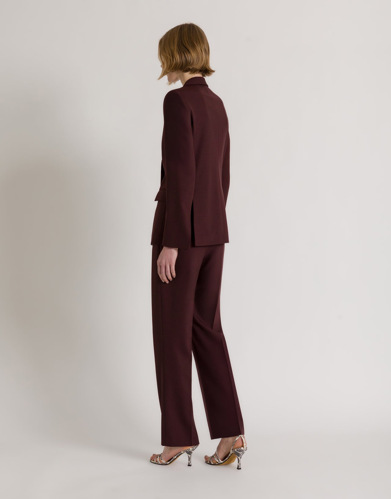 Pantalones clásicos de pernera recta Rojo Alberta Ferretti Boutique Online 3