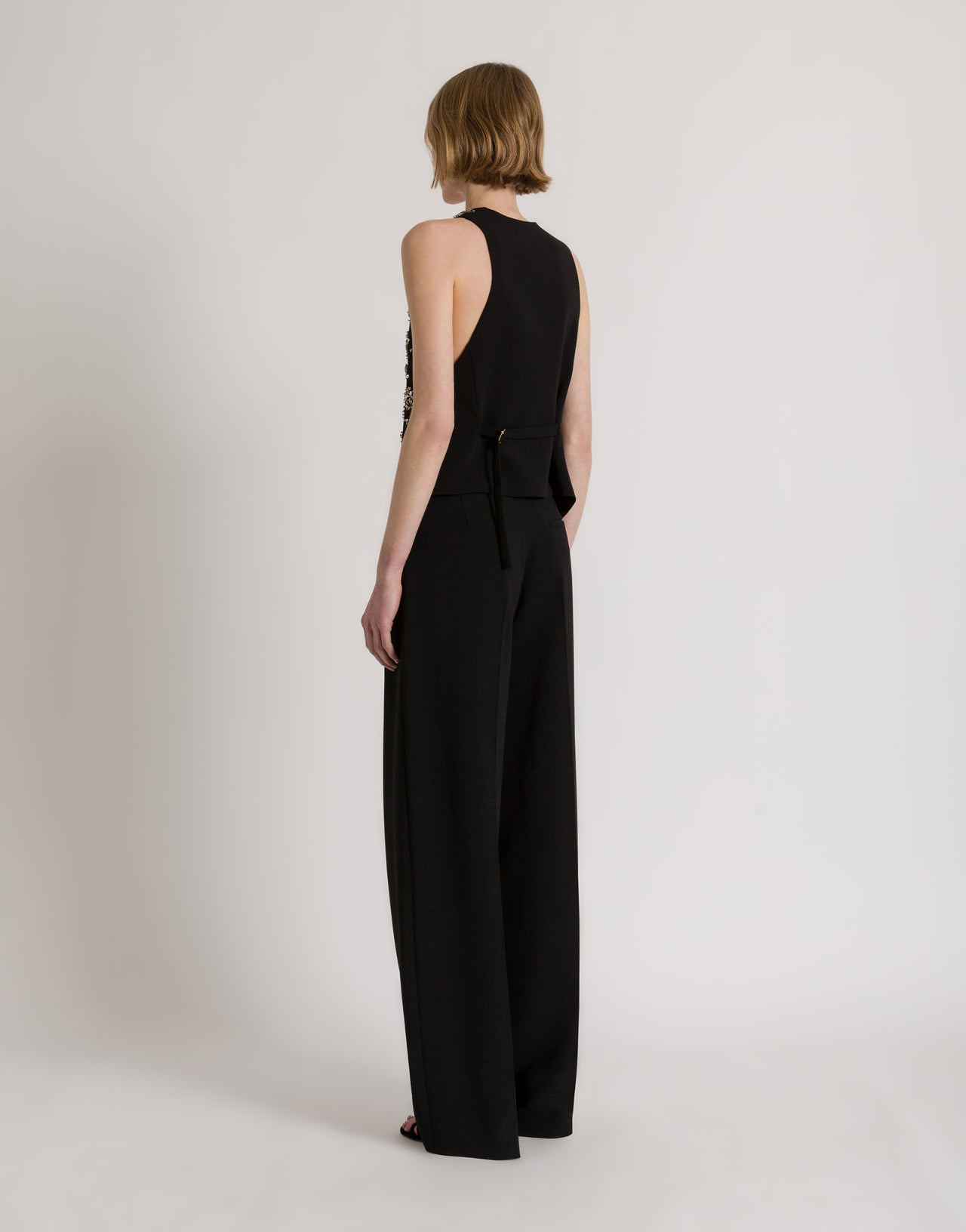Weite Palazzo-Hose Schwarz Alberta Ferretti Boutique Online 3