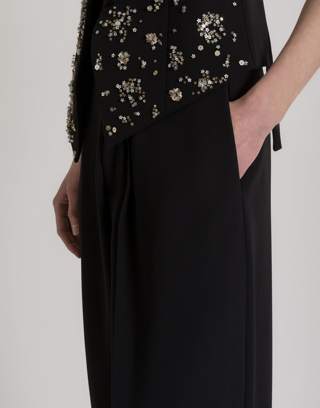 Weite Palazzo-Hose Schwarz Alberta Ferretti Boutique Online 4