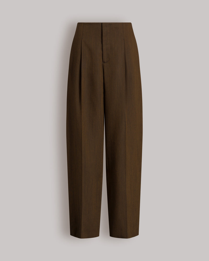 Palazzo-Hose aus Wabenstruktur-Gewebe Braun Alberta Ferretti Boutique Online 0