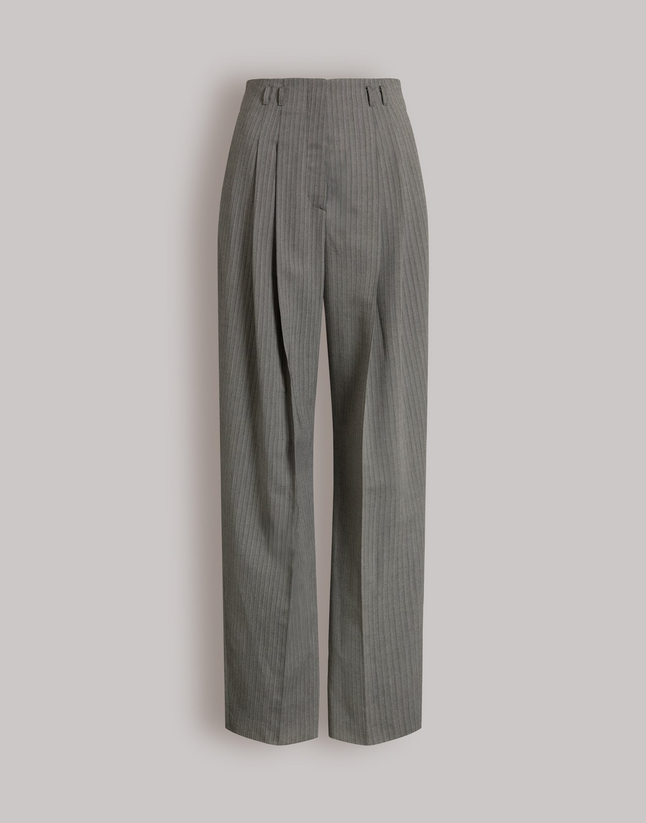 Weite sartoriale Hose mit Bundfalten Grau Alberta Ferretti Boutique Online 1