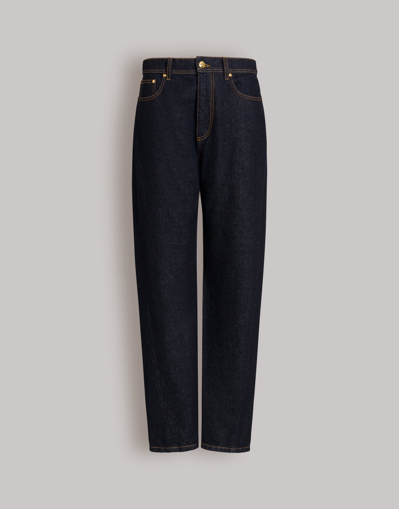 Dark blue wide-leg jeans with AF logo Blue Alberta Ferretti Boutique Online 1