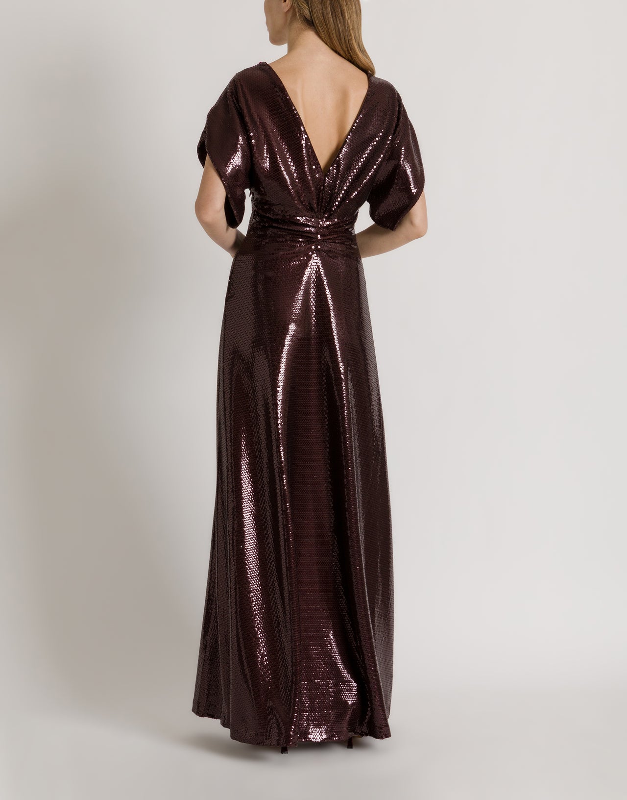Brown sequin evening dress Brown Alberta Ferretti Boutique Online 3