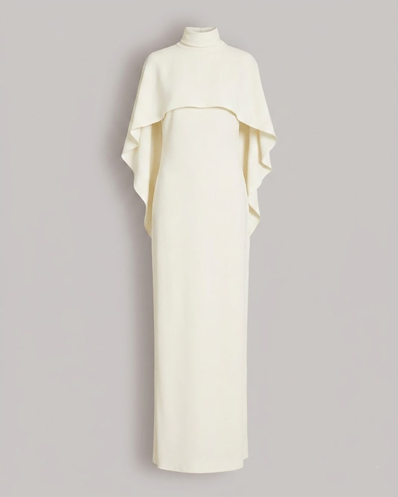 Abito lungo con mantellina Bianco Alberta Ferretti Boutique Online 0