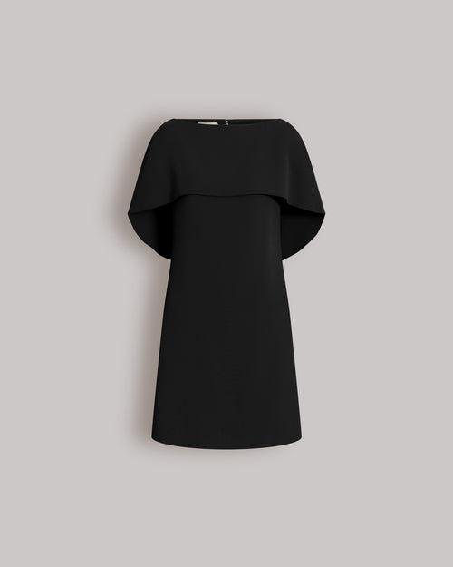 Short cape-detail dress Black Alberta Ferretti Boutique Online 0