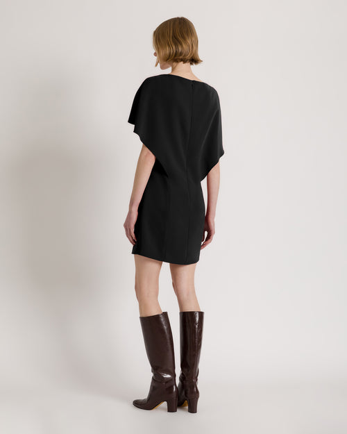 Short cape-detail dress