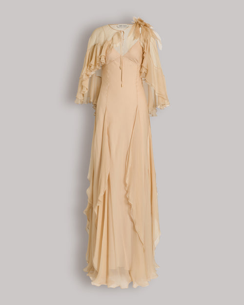 Silk chiffon gown