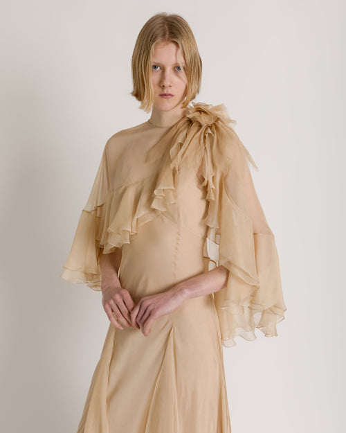 Silk chiffon gown